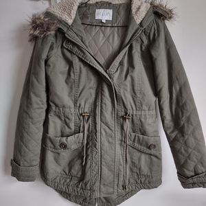 dELliA*s Olive Green Anorak Coat